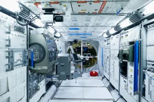 A general view of inside the Columbus replica / simulator as is attached to the International Space Station or ISS in the ESAs Planetary Robotics Lab, part of the Automation & Robotics Labs, together with the Telerobotics and Haptics Lab and the Orbital Robotics Lab at the European Space Agency on April 14, 2016 in Noordwijk, Netherlands.  Space is such a harsh place for humans and machines that future exploration of our Solar System will most likely involve sending robotic explorers to 'test the waters' on uncharted planets before sending humans. The 'Multi-Purpose End To End Robotics Operations Network', or Meteron, project is preparing for that future (Image via Getty)