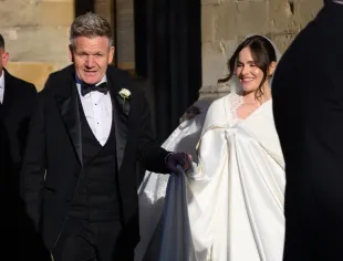  Gordon Ramsay and daughter Holly Ramsay arrive for her wedding to Adam Peaty (Image via Getty)