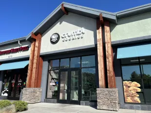 Facade of Crumbl Cookies, Walnut Creek, California, June 16, 2023. (Photo by Smith Collection/Gado/Getty Images)