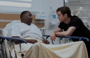 Louie (Ernest Harden Jr.) and Langdon (Patrick Ball) in The Pitt (Image via Warrick Page/HBOMAX)