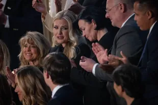 Erika Kirk and Iryna Zarutska's mom, Anna, among the crowd in the chambers of the U.S. House of Representatives in Washington, DC, United States, on February 24, 2026 - Source: Getty