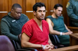 MIAMI, FL - DECEMBER 13: Oren Alexander, 37, center, and his twin brother, Alon, right, attend their bond hearing at the Richard E. Gerstein Justice Building on December 13, 2024 in Miami, Florida. The Alexanders have been charged with multiple state and federal crimes, including sex trafficking and rape - Source: Getty