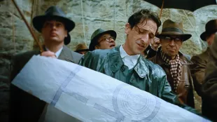 Adrien Brody as László Tóth in The Brutalist. (Image via Netflix)