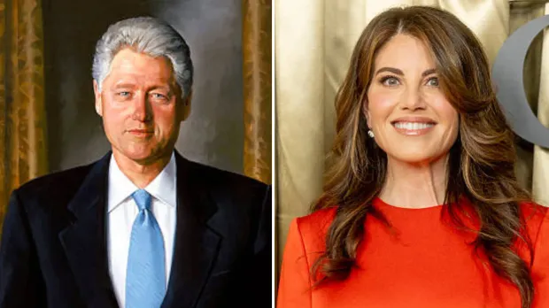 Bill Clinton (L) and Monica Lewinsky
