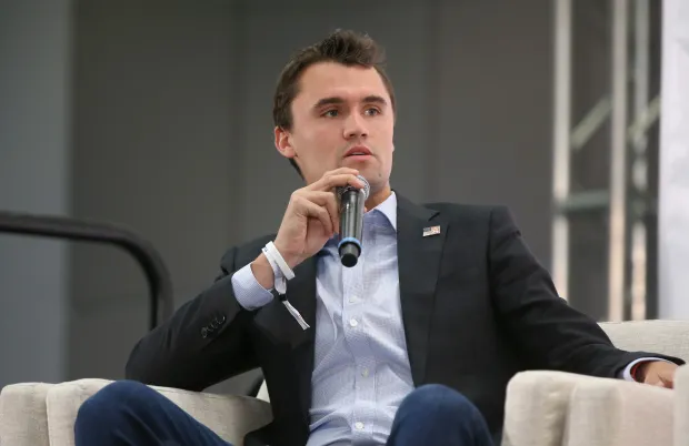 LOS ANGELES, CA - OCTOBER 20:  Charlie Kirk speaks onstage during Politicon 2018 at Los Angeles Convention Center on October 20, 2018 in Los Angeles, California.  (Photo by Phillip Faraone/Getty Images for Politicon)