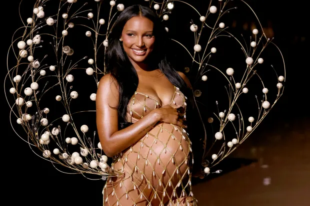 Jasmine Tookes walks the runway for Victoria's Secret Fashion Show 2025 on October 15, 2025 in New York City. (Image via Getty)