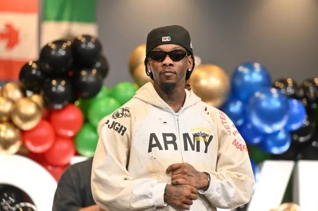 COLLEGE PARK, GEORGIA - DECEMBER 16: Rapper Offset attends Nouveau Bar & Grill Winter Wonderland Experience Holiday Toy Drive With Offset at Gateway Center Arena on December 16, 2024 in College Park, Georgia.  (Photo by Paras Griffin/Getty Images)