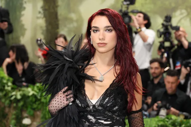 NEW YORK, NEW YORK - MAY 06: Dua Lipa attends The 2024 Met Gala Celebrating "Sleeping Beauties: Reawakening Fashion" at The Metropolitan Museum of Art on May 06, 2024 in New York City. (Photo by Dia Dipasupil/Getty Images)