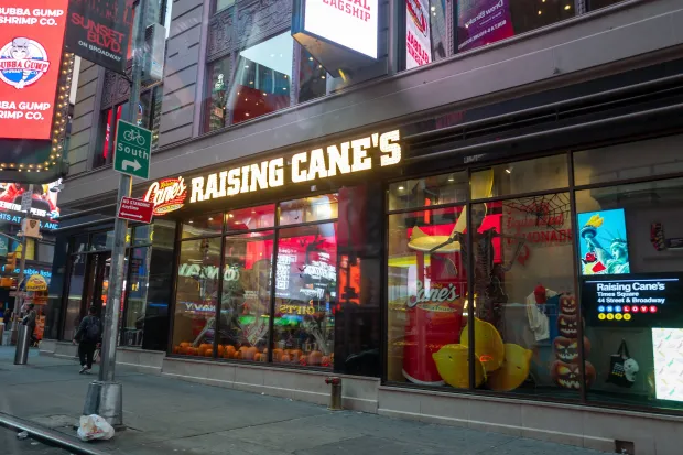 Raising Cane's releases festive food-themed ornaments and a holiday merch collection, giving fans a new way to celebrate their love for the brand this season. (Photo by Smith Collection/Gado/Getty Images)