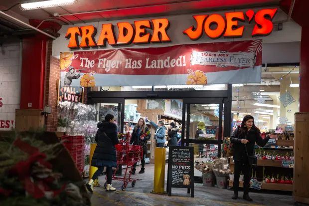 CHICAGO, ILLINOIS - DECEMBER 10: Customers shop at a Trader Joe's store on December 10, 2025 in Chicago, Illinois. (Photo by Scott Olson/Getty Images)