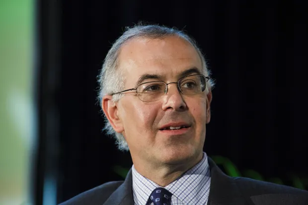 New York Times columnist David Brooks speaking at the Book Expo America in New York. Brooks was talking with Jon Meacham regarding his biography of Thomas Jefferson. (Photo by James Leynse/Corbis via Getty Images)