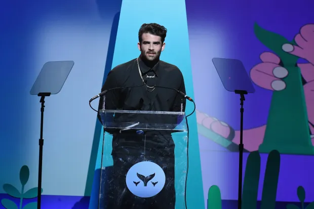 NEW YORK, NY - APRIL 15:  Hasan Piker speaks onstage during the 10th Annual Shorty Awards at PlayStation Theater on April 15, 2018 in New York City.  (Photo by Dave Kotinsky/Getty Images for Shorty Awards)